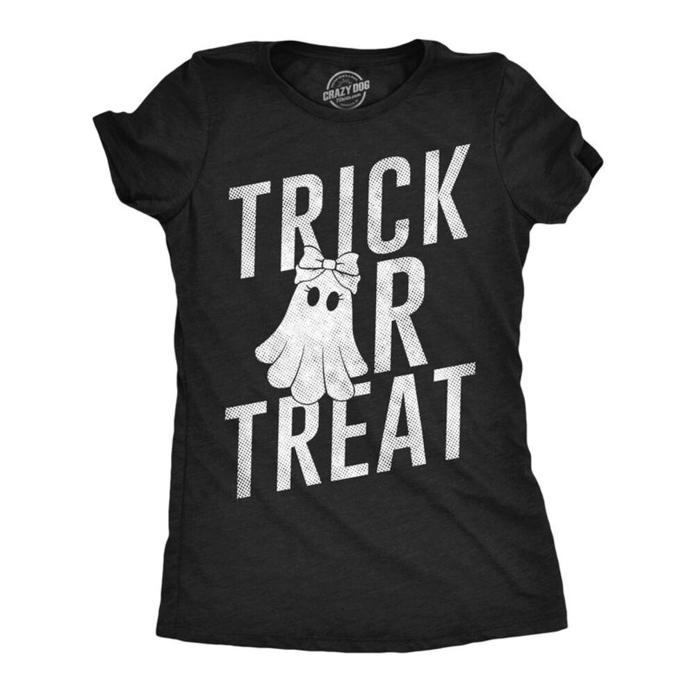 Womens T Shirts Trick Or Treat Ghost Halloween Tee For Ladies